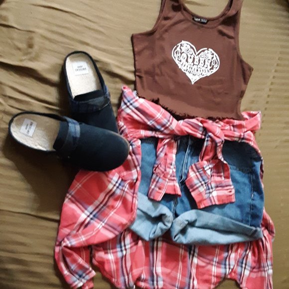 SALE Aeropostale Sm Pink Plaid Button Down Shirt - Picture 12 of 13